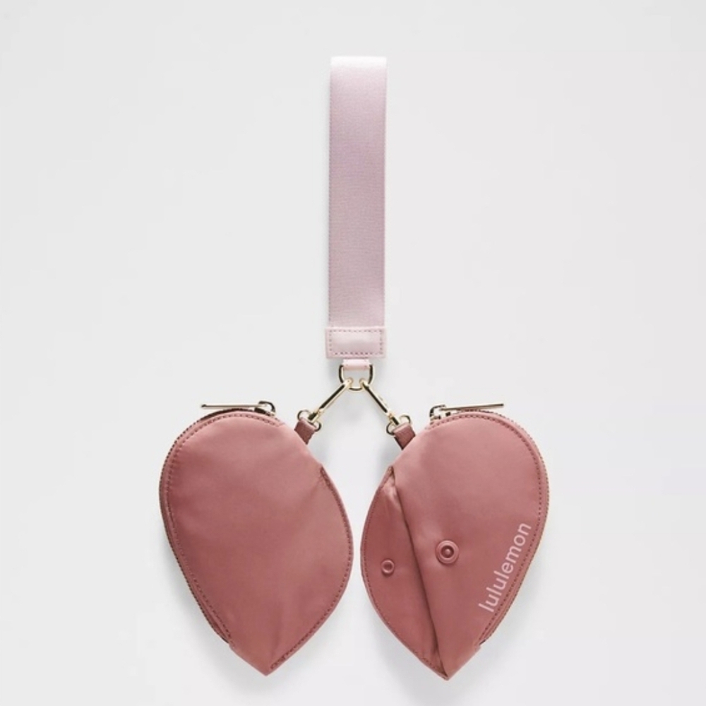 Lululemon Dual Pouch Wristlet Heart Spiced Chai NWT - Picture 3 of 12